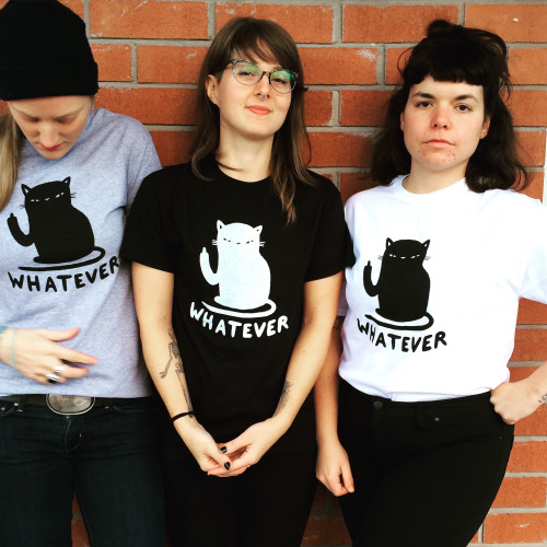 WHATEVER. Chexk my Etsy for pr-orders <3#whatever #cattitude #tshirt #crewneck #handmade #mtl #lovestruck prints 